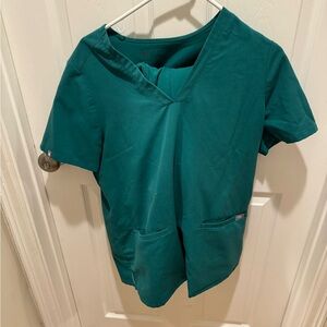 WOMENS HUNTER GREEN MEDIUM FIGS SCRUBS CASMA TOP ZAMORA JOGGERS GENTLY USED